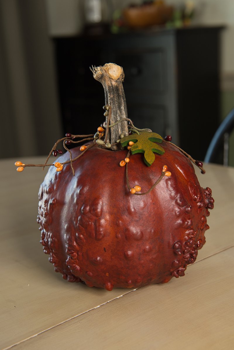 Textured pumpkin gourd  at Meadowbrooke Gourds