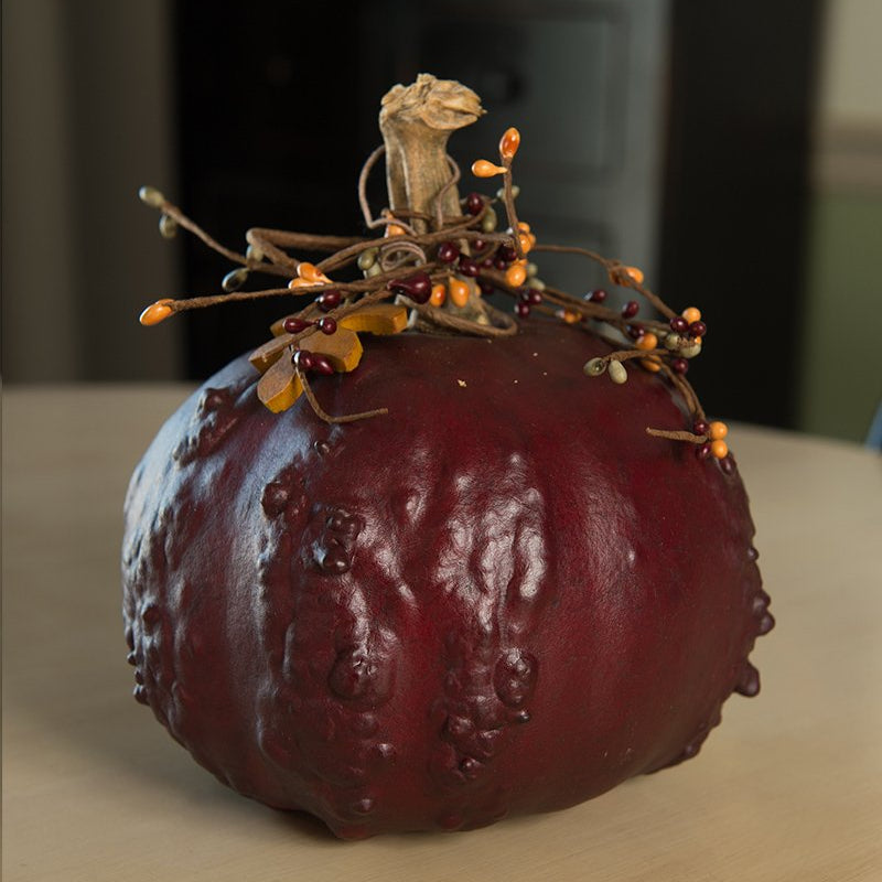 Textured pumpkin gourd  at Meadowbrooke Gourds
