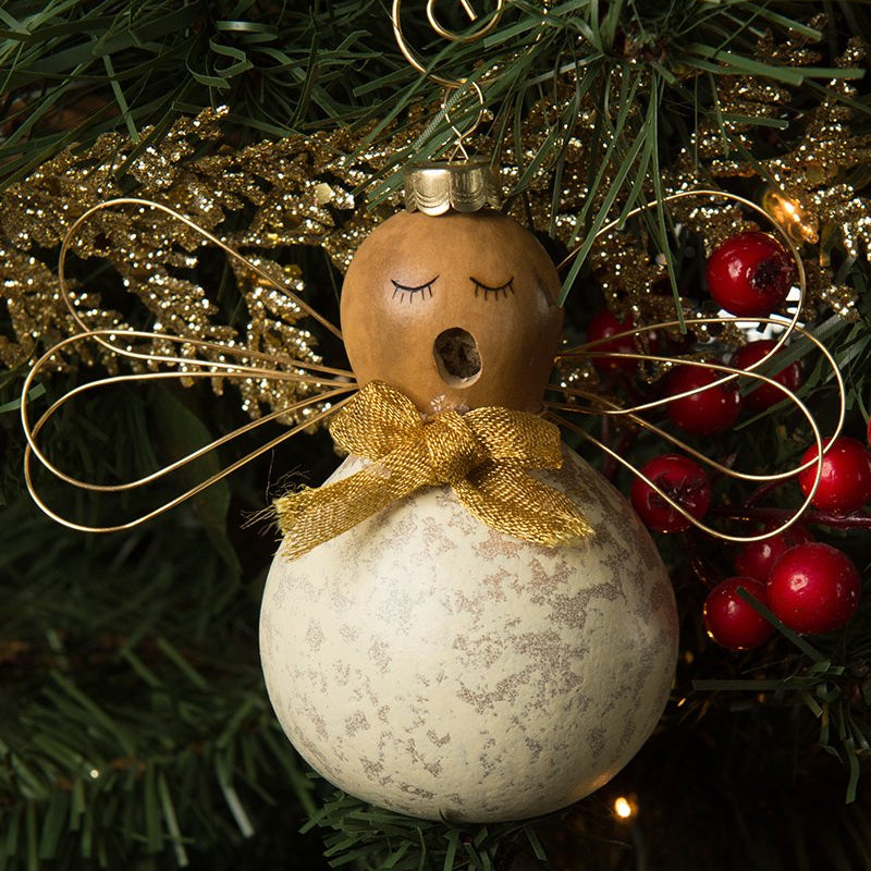 Julia angel ornament gourd at Meadowbrooke Gourds