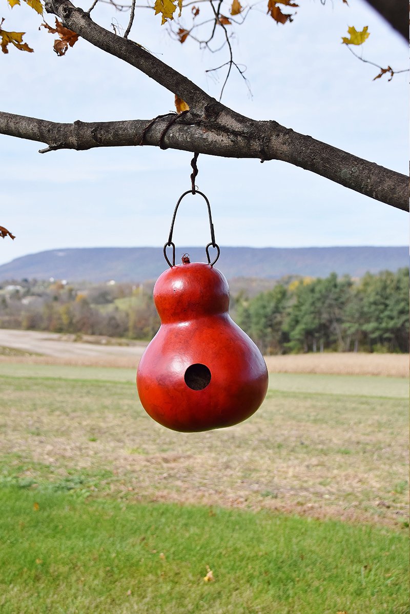 Cabin Birdhouse - Red