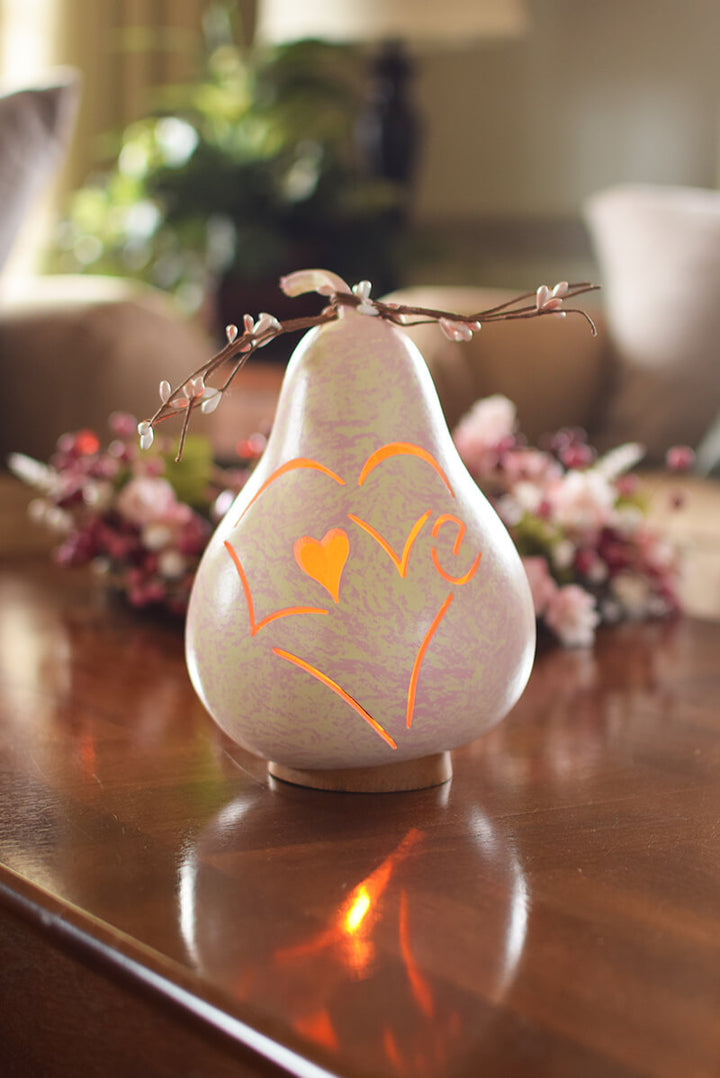 Valentine Love Silhouette - White and Pink