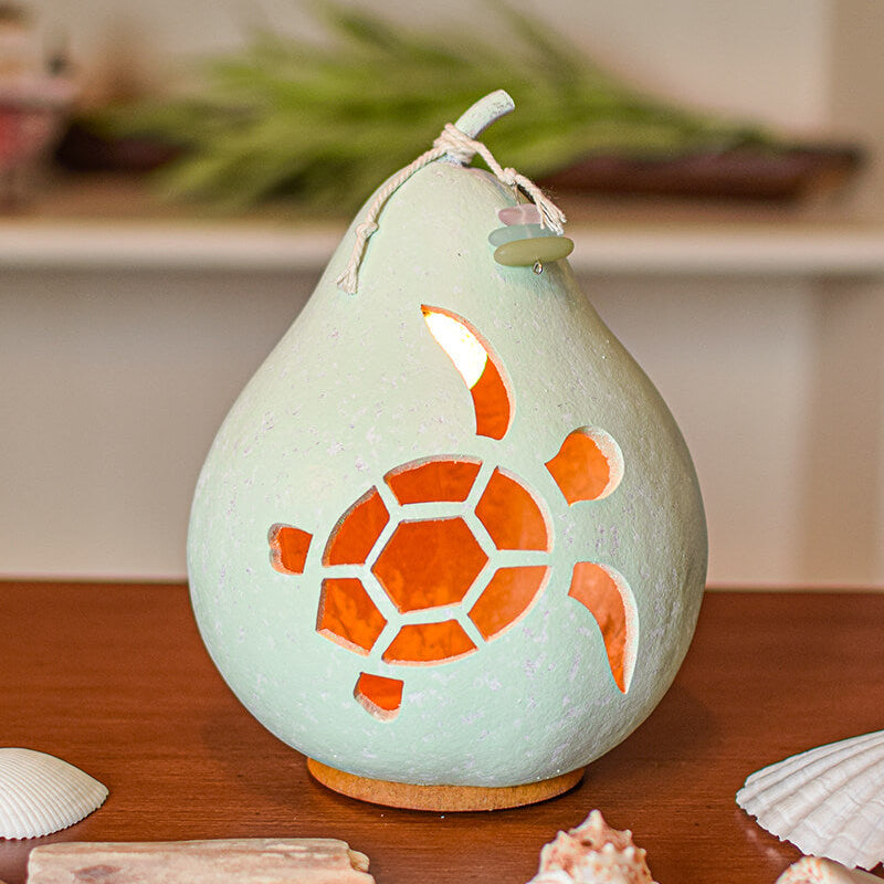 Lit Sea Turtle gourd 