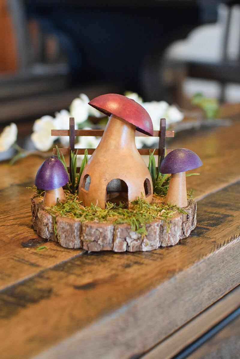 Mushroom Fairy Garden Scene