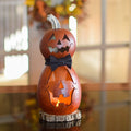 Miniature two tier jack o lantern gourd at Meadowbrooke Gourds