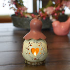 Valentine birdhouse gourd front view at Meadowbrooke Gourds