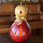 Large red angel lit gourd