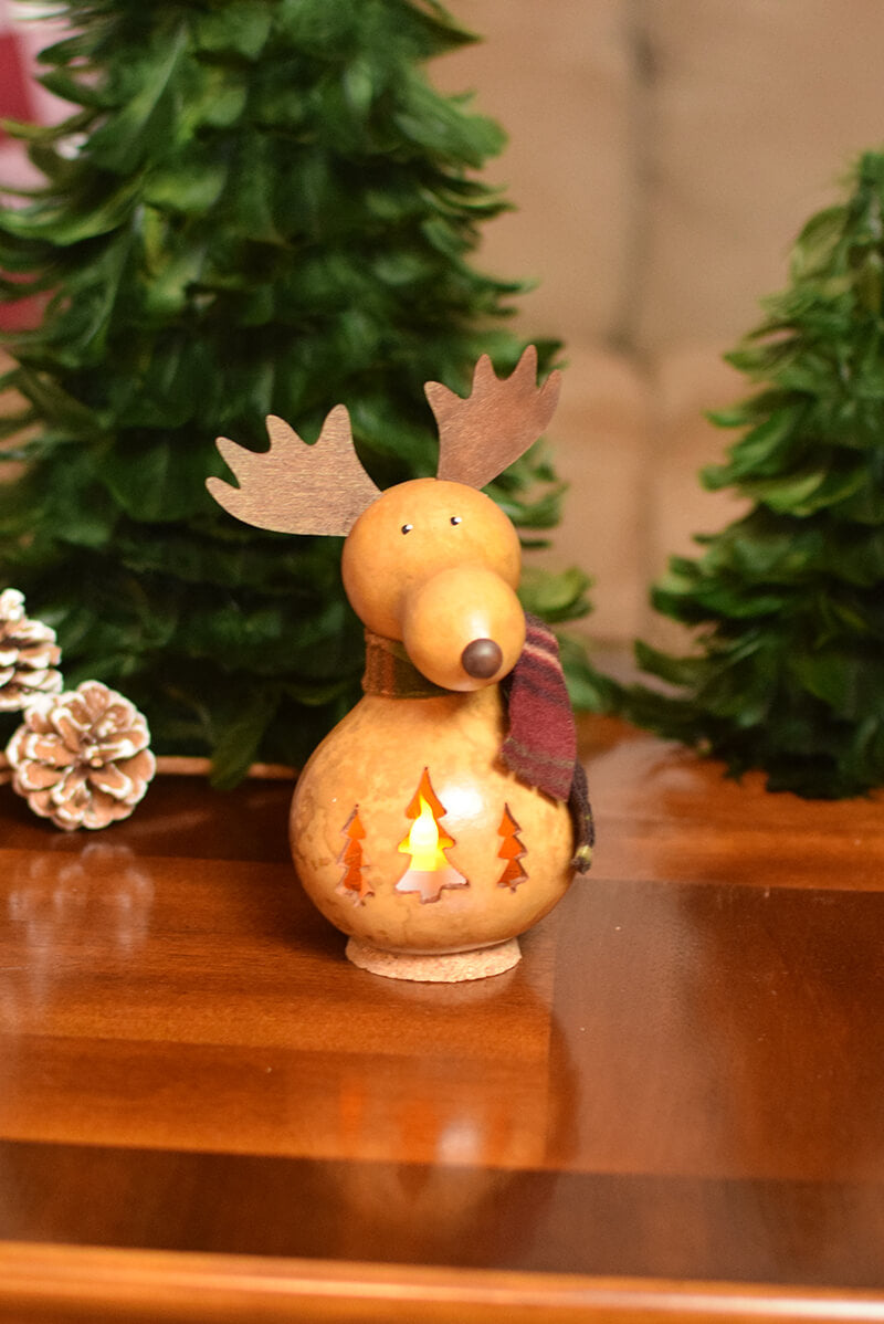 Miles - Miniature Moose outdoors animals Wildlife Winter Gourd Decor ...