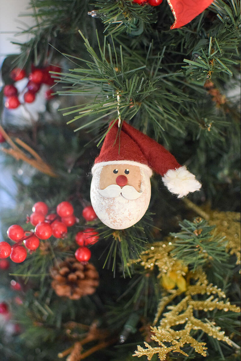 Santa Claus gourd egg ornament