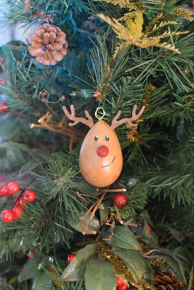 Reindeer gourd egg ornament