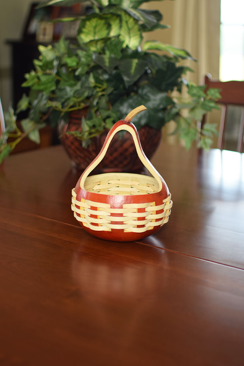Small woven gourd basket