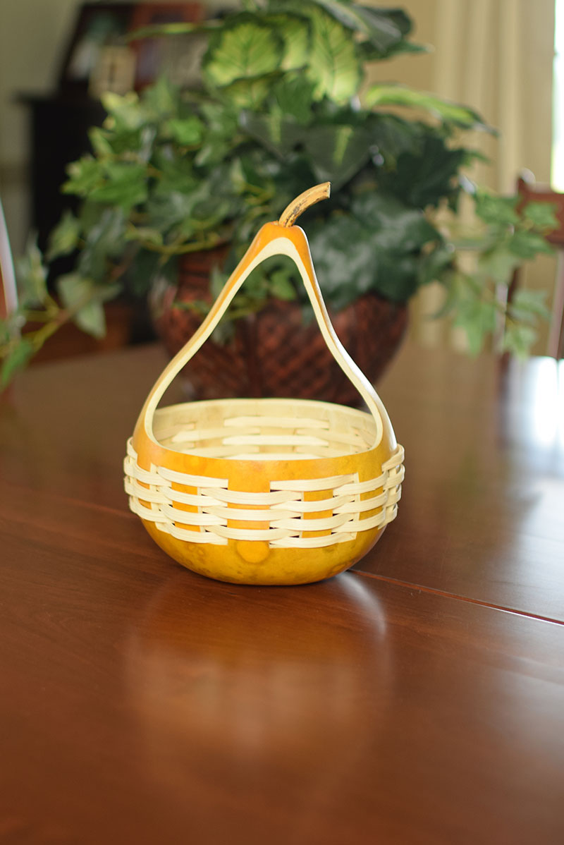 GOURDian Angels Woven Basket - Small Sunflower Yellow